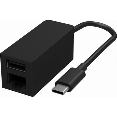 Microsoft Surface USB-C to Ethernet/USB 3.0 Adapter - Data transfer rates up to 1Gbps - Compatible w/ all Surface models w/ USB C port