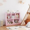 Toy Bookshelf and Bookcase - Multi Shelf with Cubby Organizer Cabinet for Books and Toys for Children Bedroom Playroom - 4 of 4