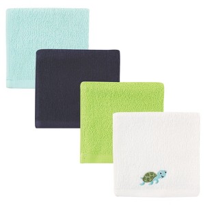 Luvable Friends Baby Boy Super Soft Cotton Washcloths, Turtle, One Size - 1 of 1