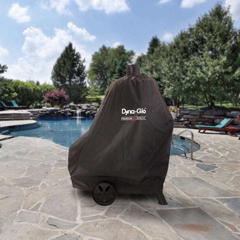 Premium Vertical Offset Charcoal Smoker Cover Black - Dyna-Glo, 3 of 8