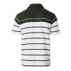 Gioberti Men's Single Stripe Polo Shirt With Pocket - Black Collar - 2 of 2