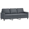 vidaXL 2-Piece Dark Gray Velvet Sofa Set - Comfortable Seating with Armrests & Cushions for Living Room or Office - 3 of 4
