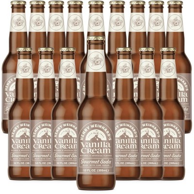 Henry Weinhard's Vanilla Cream Soda 16 Pack | 12oz Glass Bottles | Classic American Flavor | Premium Craft Soda