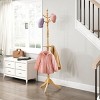 SEVOBAL Freestanding Coat Rack Solid Wood 10 Hook Stand with 3 Tiers for Entryway and Home Organization, Brown, 17.5"*17.5"*72" - 3 of 4