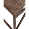 Patio Bench 47.2" Poly Rattan Brown - 3 of 4