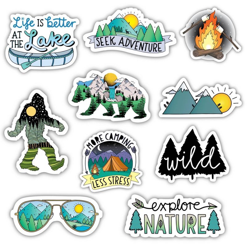 Big Moods Nature and Outdoors Sticker Pack 10pc, 1 of 4