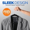 SereneLife 100pc Velvet Non-Slip Clothes Hangers - Black (SLHVEL100) - 3 of 4