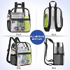 MaseiKar Clear Backpack Stadium Approved 12¡Á12¡Á6 Clear Mini Backpack Small Transparent Backpack for Concert, Beach, Work, Travel & Sporting，Black - 3 of 4