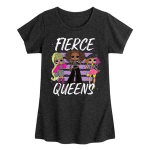 Girls' - LOL Surprise! - Fierce Queens Fitted Short Sleeve Graphic T-Shirt - 1 of 4