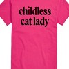 Men's - Instant Message - Childless Cat Lady Black Short Sleeve Graphic T-Shirt - 2 of 4