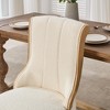 ORRD Snow Velvet Mid-Century Dining Chairs (Set of 2, Beige) - 2 of 4