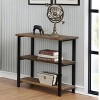 31" Pomona 2 Shelf Bookshelf Metal and Solid Wood Natural - Alaterre Furniture - 2 of 4