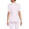 Lands' End Womens' Silk Interlock Short Sleeve Crewneck Long Underwear Thermal Baselayer Top - 2 of 3