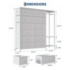 Clothes Rack with 16 Fabric Drawers & 2 Storage Shelve, Tall Dresser for Bedroom, Freestanding Closet Organizer, Wardrobe Closet Clothing Rack - 2 of 4