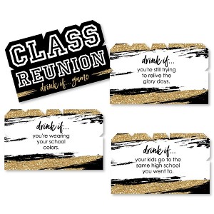 Big Dot of Happiness Drink If Game - Reunited - School Class Reunion Party Game - 24 Count - 1 of 4