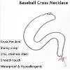 Baseball Cross Necklace for Boys Men,Stainless Steel Cross Pendant Chain 16Inches Baseball Accessories Christmas Valentines Easter Birthday - 3 of 4