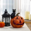 Northlight 10" LED Lighted Jack-O-Lantern and Black Cat Tabletop Halloween Figure - 2 of 4