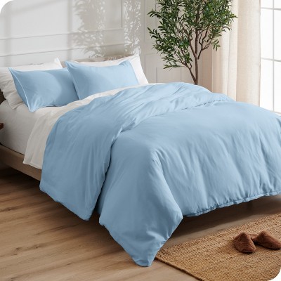Light Blue Ultra-Soft Microfiber Twin/Twin XL Duvet Cover Set