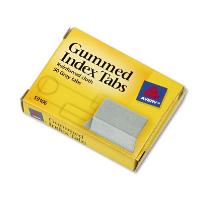 Avery Gummed Index Tabs 1 x 13/16 Gray 50/Pack 59106
