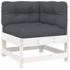 vidaXL Patio Furniture Set 6 Piece Outdoor Lounge Set with Cushions Solid Wood - White Pine - 4 of 4