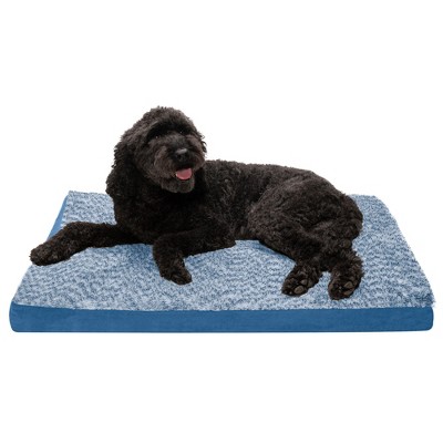 FurHaven Two-Tone Faux Fur & Suede Deluxe Cooling Gel Top Dog Bed