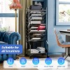 Simple Trending 10 Tier Rolling File Cart, Desk File Organizer with Wheels and Storage Drawers, Legal documents can be stored, Black - 2 of 4