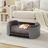 LAOTIES Scandinavian Style Elevated Cat Bed,Breathable Pet Couch With Removable Washable Mattress - 2 of 4