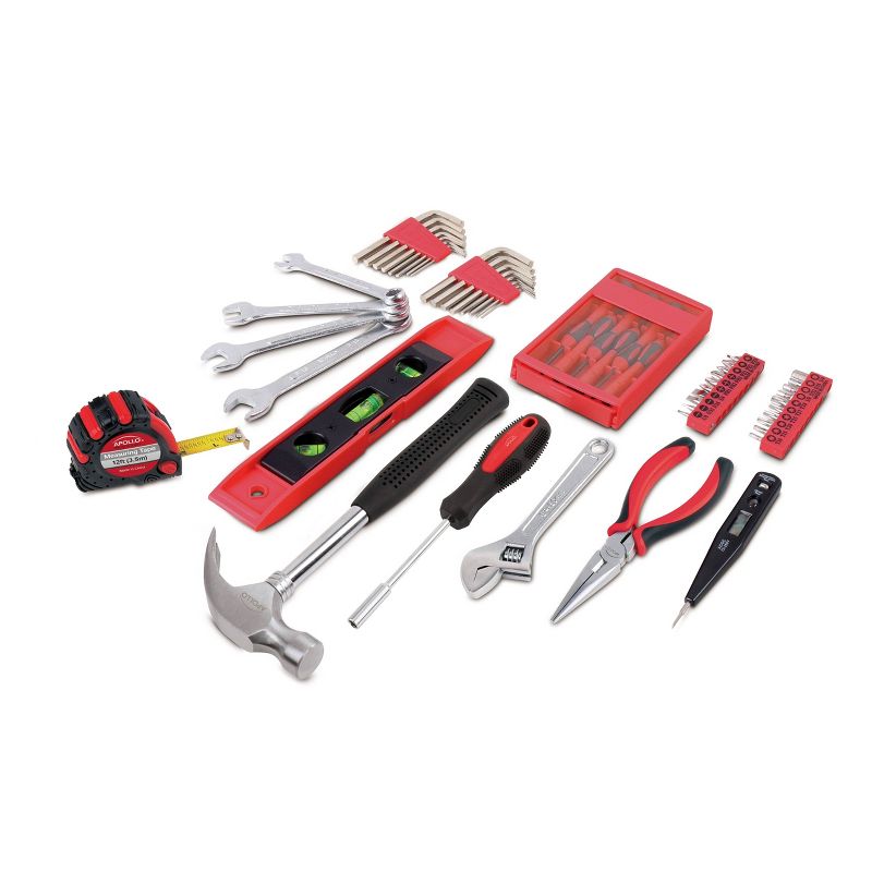 Apollo Tools 53pc DT9773 Household Tool Kit with Tool Box Red, 4 of 13