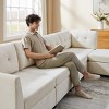 VANOMi Chenille Sectional Sofa with Ottoman - 4 of 4