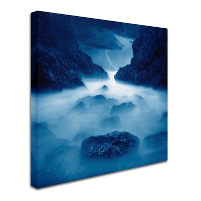 Trademark Fine Art -Moises Levy 'Tormenta en Ixtapa Blue' Canvas Art