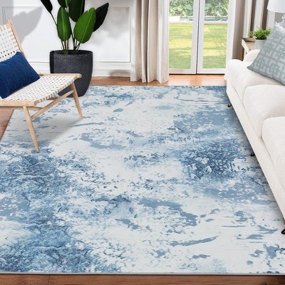 Garvee 9x12FT Large Area Rugs, Modern Abstract Rugs with Non Slip Backing-Low Pile Area Rug