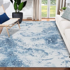 Garvee 9x12FT Large Area Rugs, Modern Abstract Rugs with Non Slip Backing-Low Pile Area Rug - 1 of 4