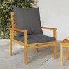 vidaXL Sofa Chair Dark grey Solid acacia wood Modern - 3 of 4