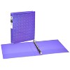 Avery Luxe Collection Durable Holographic 3 Ring Binder, Customizable View Cover, 1 Inch Round Rings, 1 Holographic Violet Binder (03226) - 2 of 4