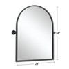 Lirago Arch Metal Wall Mirror with Tilted Frame Vanity Mirror Decor Mirror 36x24 Black - 4 of 4