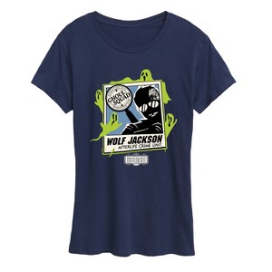 Women's - Beetlejuice - Beetlejuice Wolf Jackson Ghoul Squad Afterlife Crime Unit Short Sleeve Graphic T-Shirt - 1 of 4