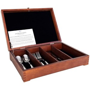 American Chest Company Canadian Antique Pine Divided Flatware Chest for Stainless Flatware - 1 of 3
