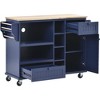Whisen Modern Kitchen Island with Storage Cabinet and Two Locking Wheels - 2 of 4
