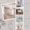 Evideco French Home Goods Modern Bamboo-Top Soap Dispenser, 10 fl oz, Sturdy Pump for Kitchen & Bathroom - 3 of 4