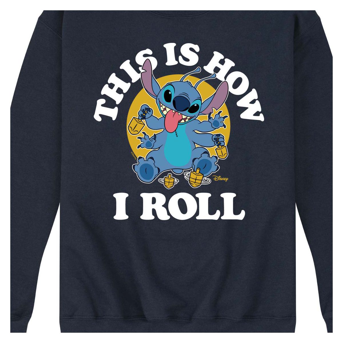Men's - Lilo & Stitch - Hanukkah This Is How I Roll Graphic Fleece Sweatshirt - thumbnail 9