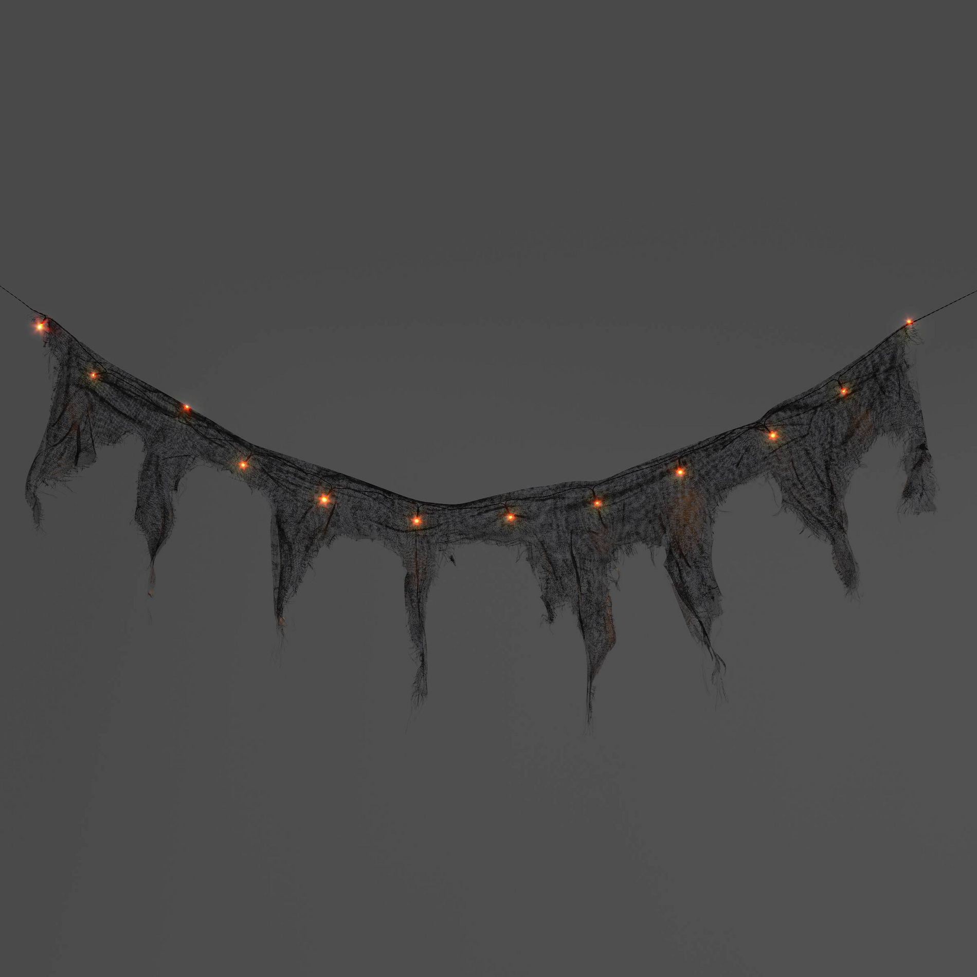 LED Lit Twinkle Gauze Garland Indoor Outdoor Halloween Novelty String Lights - Hyde and EEK! Boutique™