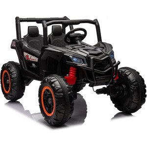 24V Ride on Toys for Big Kids, 2 Seater Ride on Cars with Remote Control, Ride on Truck w/ 4-Wheeler Suspension, 3 Speeds, Led Lights - 1 of 4