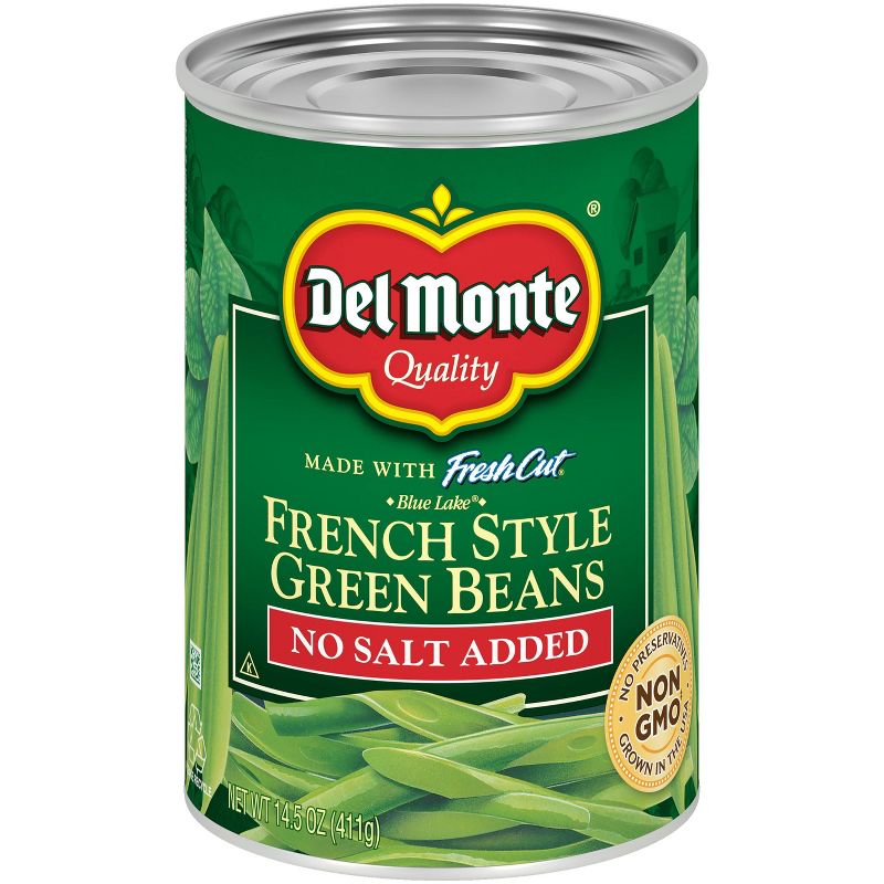 Del Monte No Salt Added French Style Green Beans - 14.5oz, 1 of 7