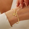 Turandoss 18K Gold Disc Initial Bracelets for Women Girls - Dainty Knot December Tanzanite Birthstone Bracelet, Christmas Jewelry Gifts for Women - 3 of 4