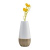 Sagebrook Home Ceramic Vase Contemporary Two Tone Decorative Table Accent - 2 of 4