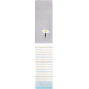 REGALWOVEN Cotton Decorative Hand Towel Set for Bathroom 13" x 30"/13" x 27" 2 Pcs - 1 of 4