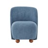 CAVINAS Modern Low Back Armless Accent Chair with Round Pine Legs,Comfy Chairs Perfect for Small Spaces,Living Room,Bedroom,Reading Room - 2 of 4