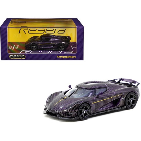 Koenigsegg Regera Purple Carbon Fiber With Gold Stripes global64 Series 1 64 Diecast Model By Tarmac Works Target
