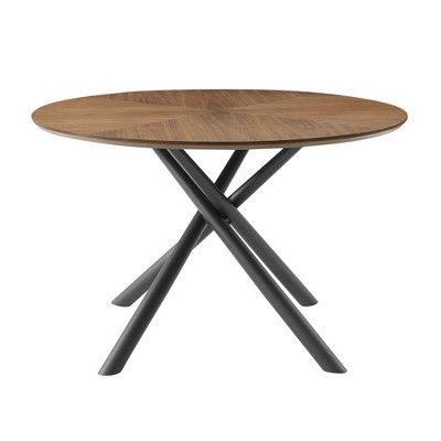 NicBex 47.25 Inch Round Coffee Table with Cross Legs,Center Table for Living Room,Dining Room,Bedroom