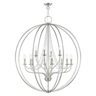 Livex Lighting Arabella 12 - Light Chandelier in  Brushed Nickel